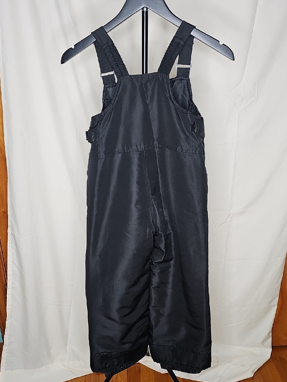 Cherokee Black Kids Snow Bib Overalls with Front Zipper - Picture 3 of 5